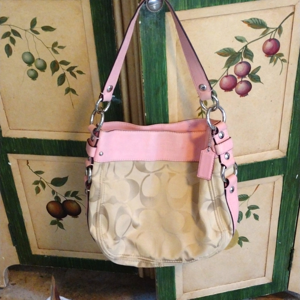 Coach purse perfect condition beautiful.  10" tall 12 1/2 " wide.